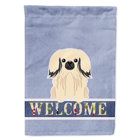 Carolines Treasures Pekingnese Cream Welcome Flag Canvas House Size BB5687CHF